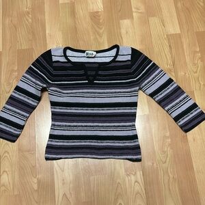 Kids Purple Striped Sweater